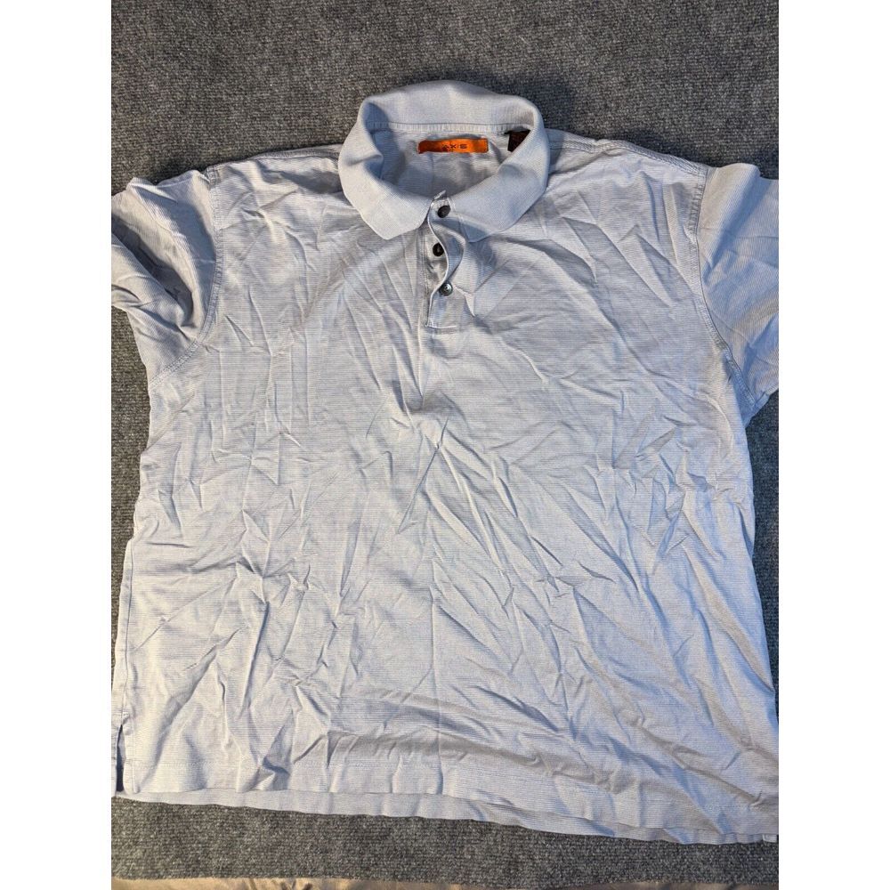 Axis Polo Shirt Men XL White 100% Cotton Short Casual Sleeve Collar Slit Regular